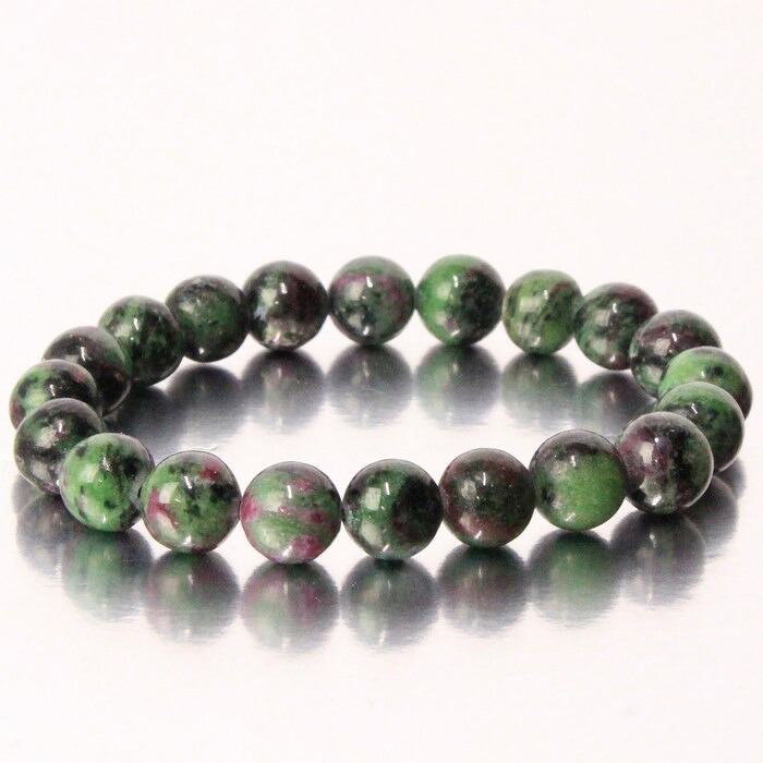 【厳選 一点物 10mm玉】ルビーインゾイサイト ブレスレット｜Ruby Zoisite ルビーインゾイサイト ブレスレッド Bracelet ブレス バングル 数珠 腕輪 ブレスレット Bangle｜パワーストーン ブレスレット 天然石 海外直輸入価格 ルビーインゾイサイト 5,976円