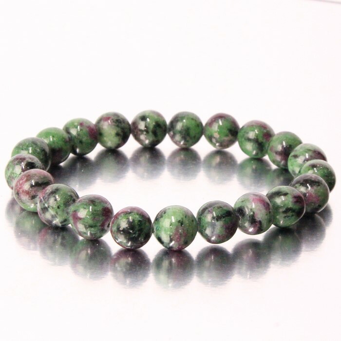 【厳選 一点物 10mm玉】ルビーインゾイサイト ブレスレット｜Ruby Zoisite アニョライト ルビー ブレスレット Bangle ブレスレッド Bracelet ブレス バングル 数珠 腕輪｜おすすめ パワーストーン ブレスレット 天然石 人気 ルビーインゾイサイト【ポイント割引商品】