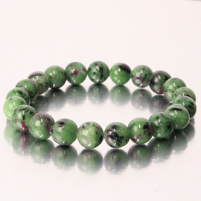 【厳選 一点物 10mm玉】ルビーインゾイサイト ブレスレット｜アニョライト Ruby Zoisite ルビー ブレスレット ブレスレッド Bracelet ブレス バングル 数珠｜メンズ レディース 人気 おすすめ 天然石 海外直輸入 ルビーインゾイサイト 6,466円
