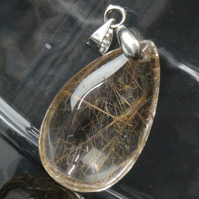 ルチルクォーツ ペンダント 金針水晶 rutile quartz ルチルクオーツ ペンダントトップ Necklace Pendant ネックレス 天然石  パワーストーン 限定 一点物 最大99％オフ！