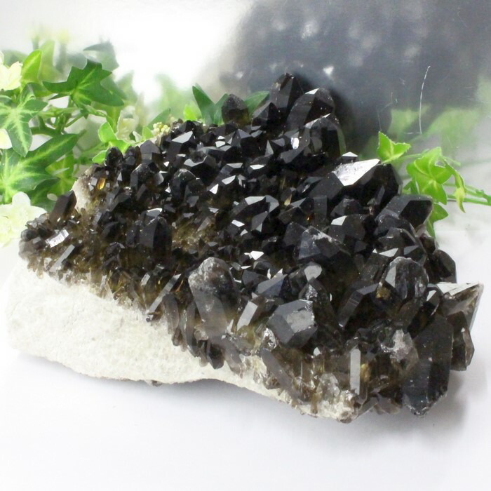 モリオンクラスター モリオン（黒水晶）クラスター 780g | 数珠屋粋鳳