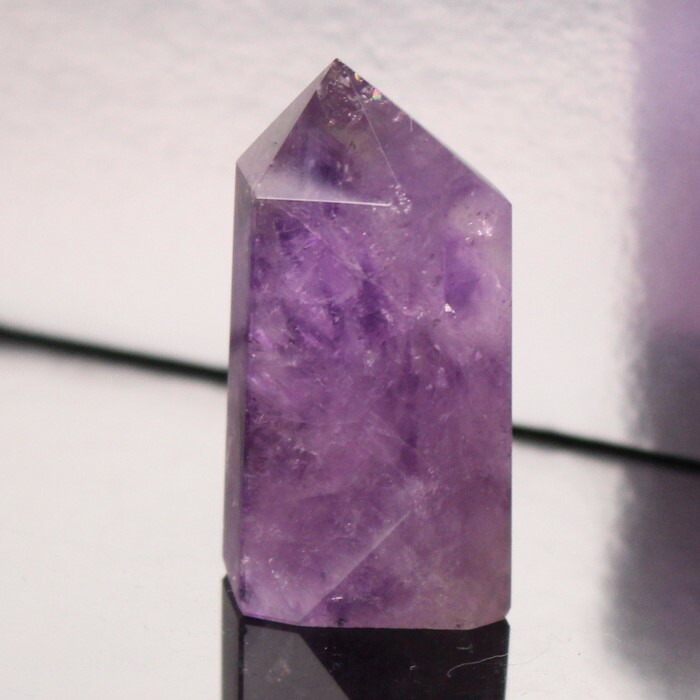 天然石アメジストのポイント　置物NO.062107 天然石アメジストのポイント 置物NO.062107