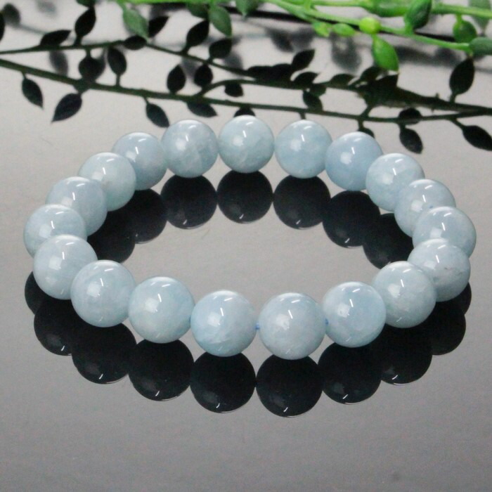 楽天市場】【厳選 一点物 9mm】アクアマリン ブレスレット 緑柱石 藍玉