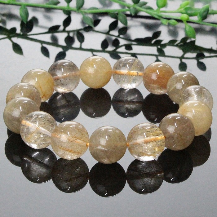 【厳選 一点物 大玉 13mm】ルチルクォーツ ブレスレット rutile quartz 金運 財運 仕事運 ルチルクォーツ ブレスレット 腕輪 Bracelet ルチルクォーツブレスレット 天然石 ブレスレット 人気 おすすめ パワーストーン 一点物 ルチルクォーツ
