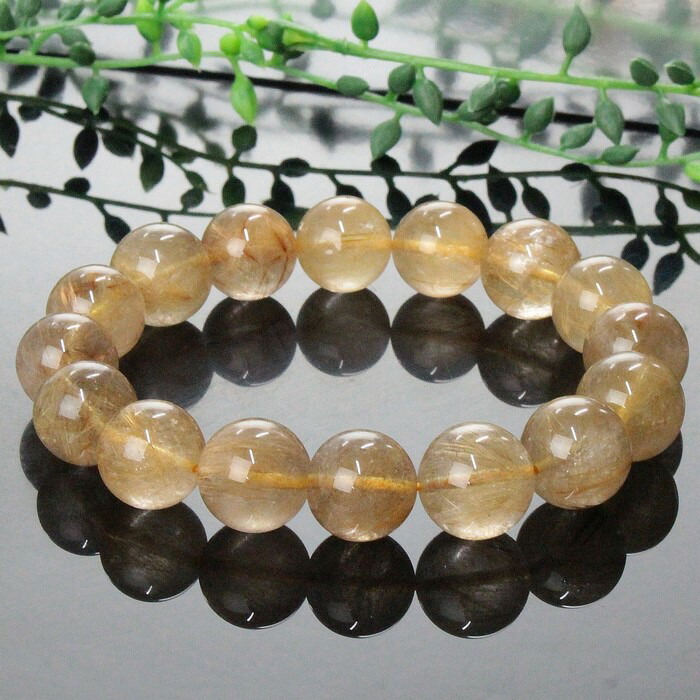 ルチルクォーツ バングル パワーストーン 即日発送　　元値8万　レディース ルチルクォーツ 8mm玉 パワーストーン ブレスレット 金運 財運 事業運