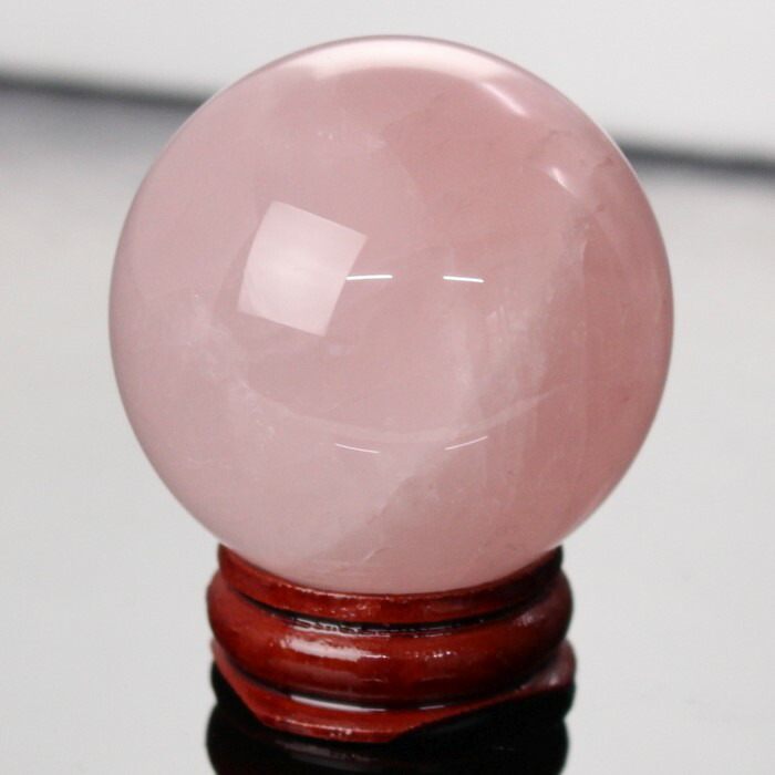 <br>【レア 1点物 44mm】ローズクォーツ 丸玉 紅水晶 ピンク Rose Quartz ローズクォーツ 原石 Circle Ball 玉 球体 水晶玉 球 置物 水晶球 大玉 丸玉 ローズクォーツ丸玉 パワーストーン 置物 人気 おすすめ 天然石 海外直輸入価格 ローズクォーツ