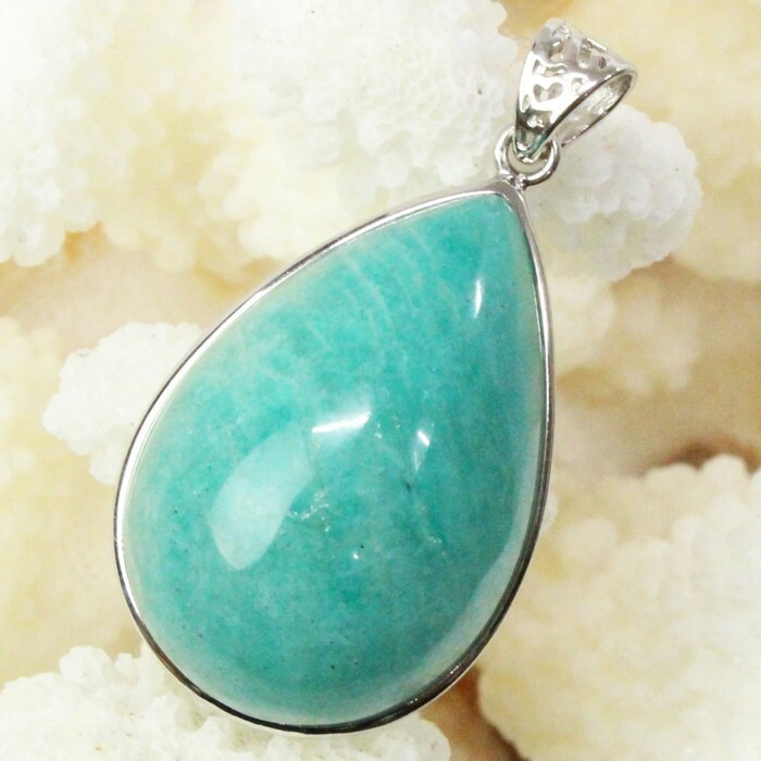 【レア 1点物】アマゾナイト ペンダント amazonite アマゾンストン アマゾナイト ネックレス ペンダントトップ アマゾナイトペンダント 海外直輸入価格 LuLu House（ルルハウス るるはうす） アマゾナイト