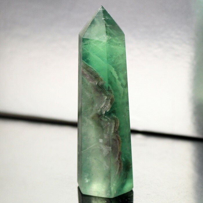 グリーン フローライト　ポイント　3本 セット　フェザー　蛍石　蛍光 a41706-1_700.jpg