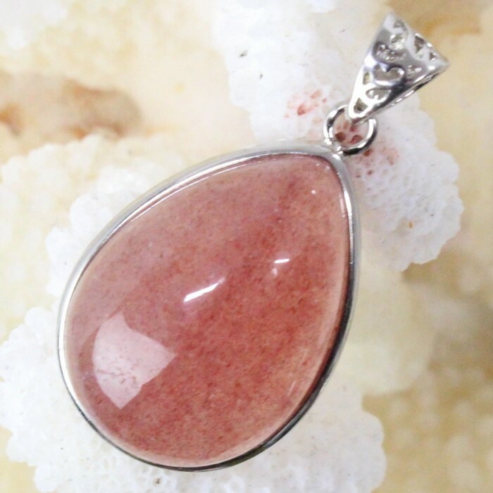 楽天市場】天然石 【これが本物】 ストロベリークォーツ 約10x8mm