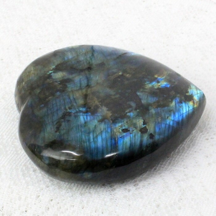 【マダガスカル産 高品質 一点物】ラブラドライト 原石 ハート型 Labradorite ラブラドライト タンブル お守り石 ラブラドライト原石 ハート型 パワーストーン 原石 人気 おすすめ 天然石 海外直輸入価格 ラブラドライト