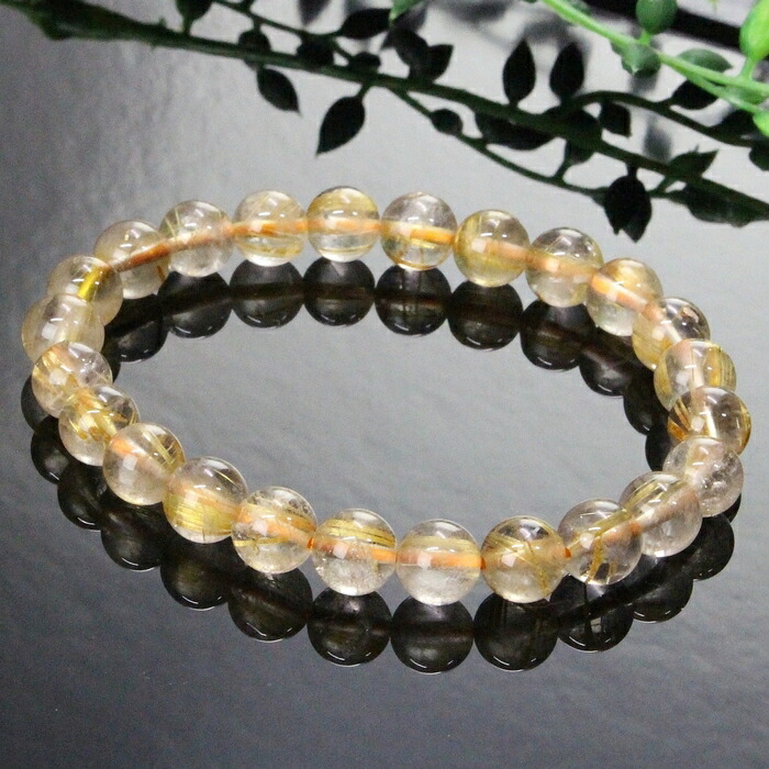 ★天然石　高品質瑪瑙バングルブレスレット 1点物】超希少！透明度◎☆美しい金針☆金銭を呼び込む金運の石