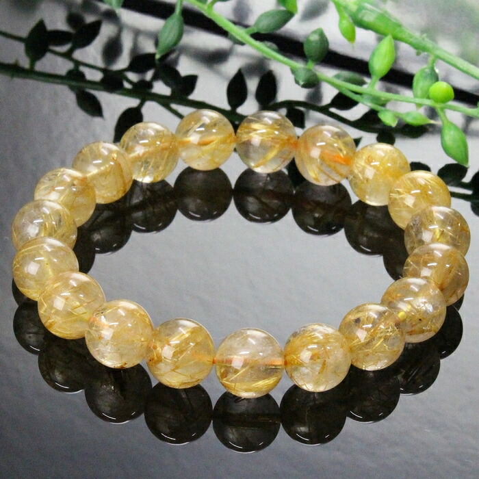 楽天市場】【14mm】ルチルクォーツ ブレスレット 金針水晶 原石 ルチル