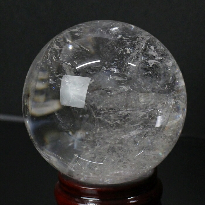 【一級品の輝き 厳選一点物 大玉 80mm 天然 水晶玉】 クォーツ クリスタル 水晶 原石 丸玉 浄化 魔除け 厄除け 浄化用水晶 球体 置物 台座 水晶球 天然水晶 水晶水晶玉 天然石 原石 人気 おすすめ パワーストーン 一点物 水晶｜パワーストーン 天然石 LuLu House 55,464円
