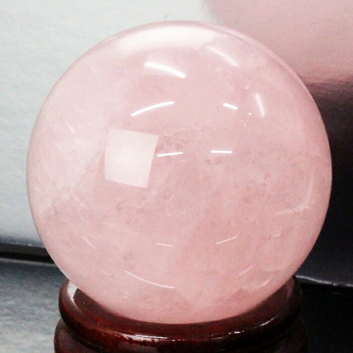 パワーストーン　天然石　ローズクォーツ　丸玉　直径4cm　96g　No.372 パワーストーン 天然石 ローズクォーツ 丸玉 直径4cm 96g No.372