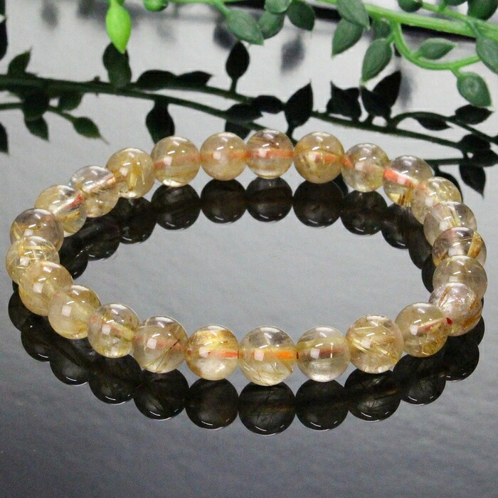 金運　開運　ルチルクォーツ　宝石質　天然石パワーストーンブレスレット 楽天市場】【7mm】ルチルクォーツ ブレスレット 原石 金運 財運 仕事運