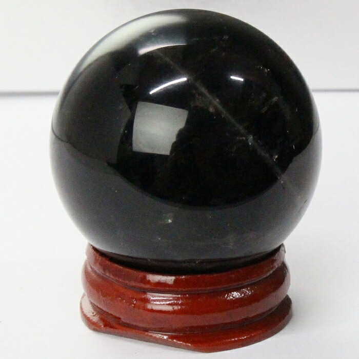 【透明感抜群 一点物 43mm 台座 付き】モリオン 丸玉 魔除け グッズ お守り 浄化 浄化用 モリオン 黒水晶 丸玉 原石 水晶玉 水晶球 モリオン丸玉 パワーストーン 水晶 人気 おすすめ 天然石 海外直輸入価格 モリオン