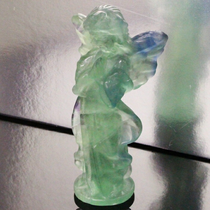 【一級品の輝き 厳選一点物】フローライト 原石 彫刻 蛍石 Fluorite フローライト エンジェル 開運 幸運 石 お守り 天使 フローライト原石 彫刻 メンズ レディース 一点物アイテム 天然石 フローライト
