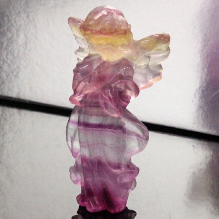 【高品質厳選一点物】フローライト 原石 彫刻 Fluorite フローライト エンジェル 原石 置物 鉱石 石 お守り 天使 angel フローライト原石 彫刻 メンズ レディース 人気 おすすめ 天然石 海外直輸入 フローライト