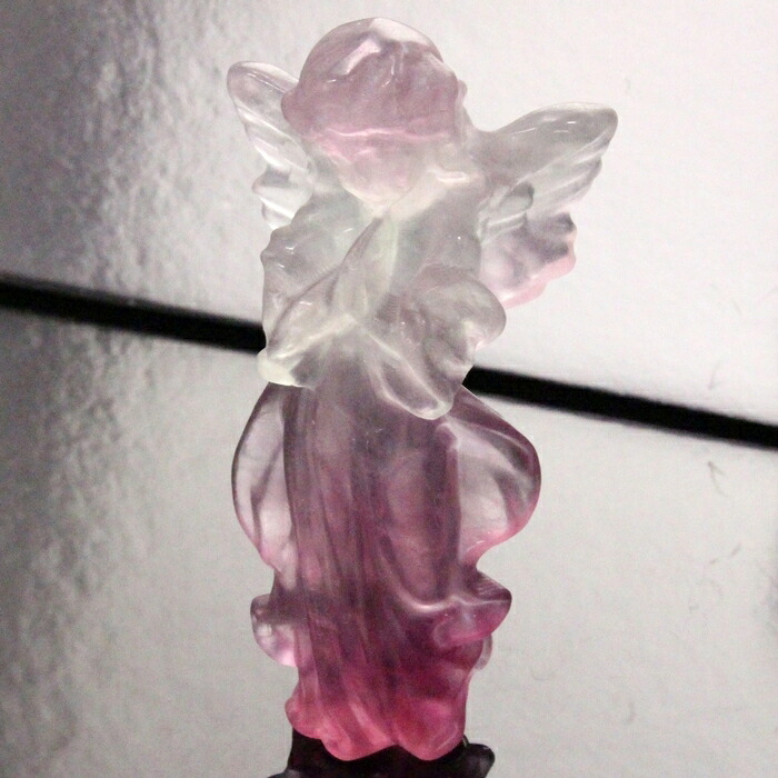 楽天市場】○マルチカラー【フローライト エンジェル 彫刻置物】1個