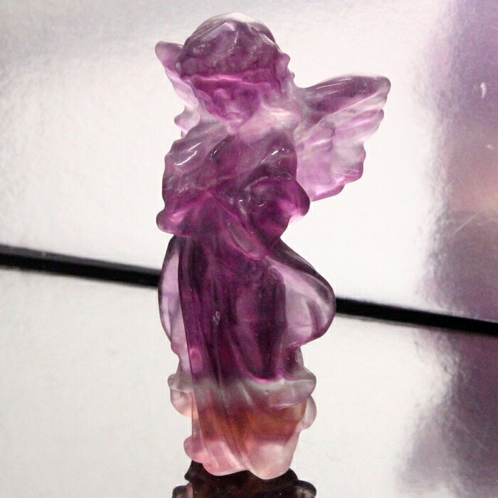 【一級品の輝き 厳選一点物】フローライト 原石 彫刻 Fluorite フローライト エンジェル 原石 置物 鉱石 石 お守り 天使 angel フローライト原石 彫刻 天然石 彫刻 人気 おすすめ パワーストーン 一点物 フローライト