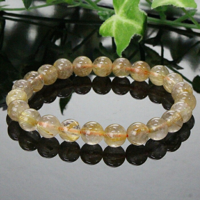 【8mm】ルチルクォーツ ブレスレット 金運 ルチルクォーツ ブレスレット 腕輪 Bracelet ルチルクォーツブレスレット 天然石 ブレスレット パワーストーン 限定 一点物 ルチルクォーツ｜パワーストーン 天然石 LuLu House