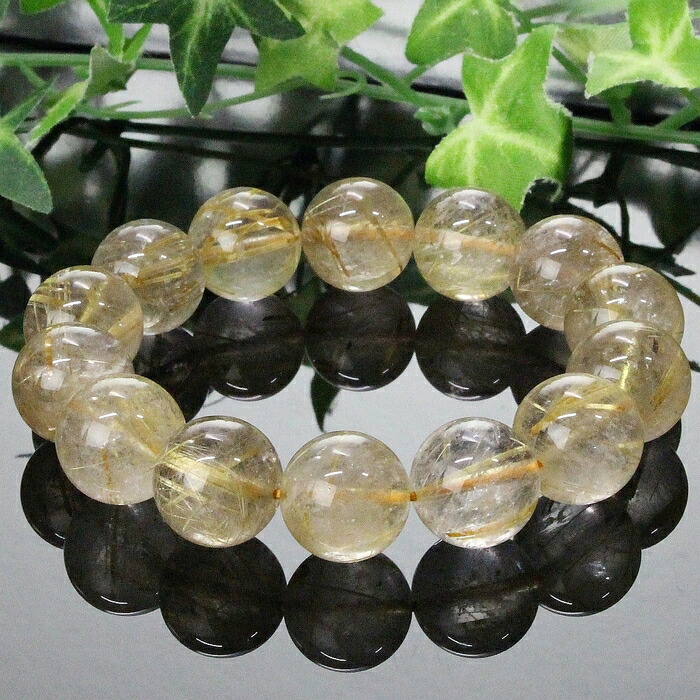 楽天市場】【高品質 一点物 大玉 13mm】ルチルクォーツ ブレスレット