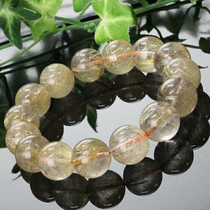 楽天市場】【7mm】ルチルクォーツ ブレスレット 原石 金運 財運 仕事運