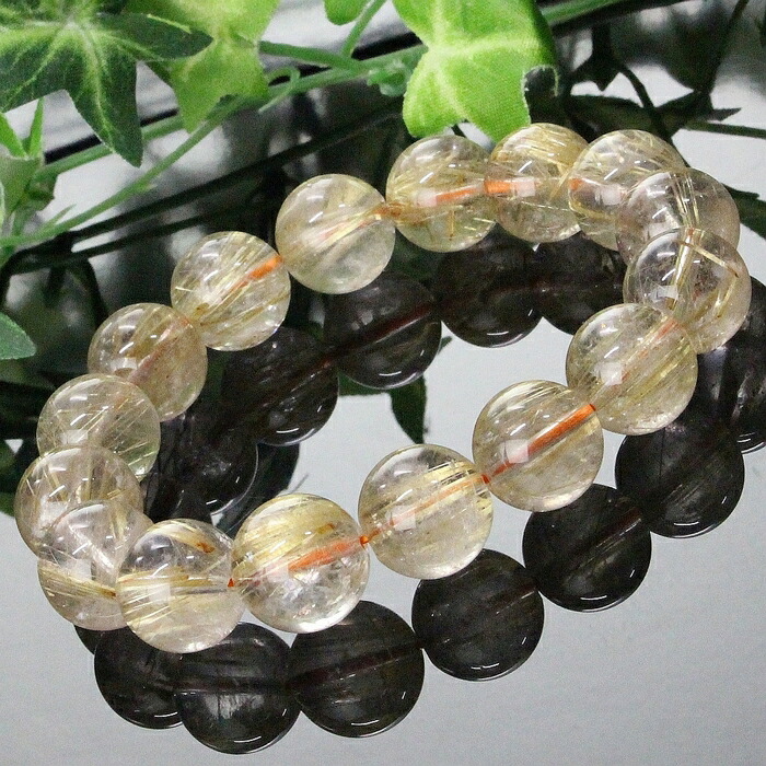【特選品質一級品 一点物現物 13mm】ルチルクォーツ ブレスレット 原石 金運 幸運 仕事運 ルチルクォーツ ブレスレット Bracelet 腕輪 ルチルクォーツブレスレット パワーストーン ブレスレット 人気 おすすめ 天然石 海外直輸入価格 ルチルクォーツ