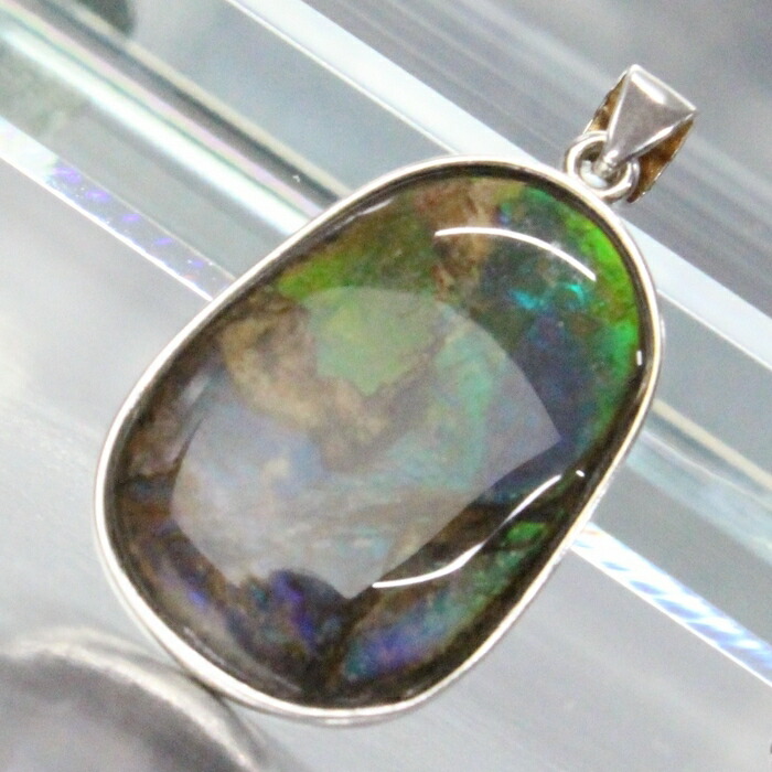 楽天市場】アンモナイト 化石 ペンダント｜レインボー Ammonite