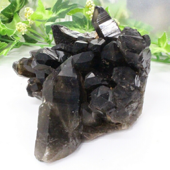 【一級品の輝き 厳選一点物】モリオン クラスター Morion 黒水晶 モリオン 原石 魔除け 邪気払い 厄除け クラスター 置物 モリオンクラスター パワーストーン クラスター 天然石 メンズ レディース 人気 モリオン