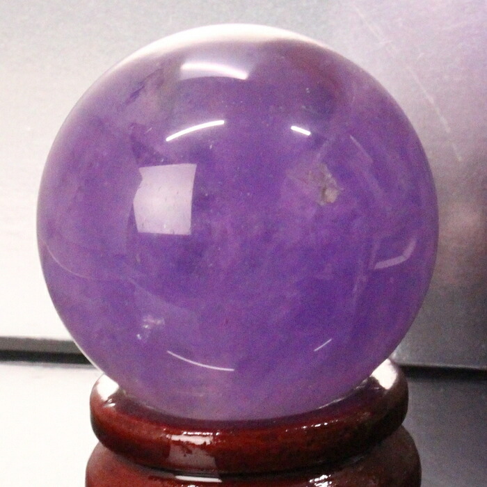 【一級品の輝き 厳選一点物 53mm】アメジスト 丸玉 Amethyst アメジスト 丸玉 原石 球体 水晶玉 置物 水晶球【台座 台付き】 アメジスト丸玉 天然石 水晶玉 人気 おすすめ パワーストーン 一点物 アメジスト｜パワーストーン 天然石 LuLu House