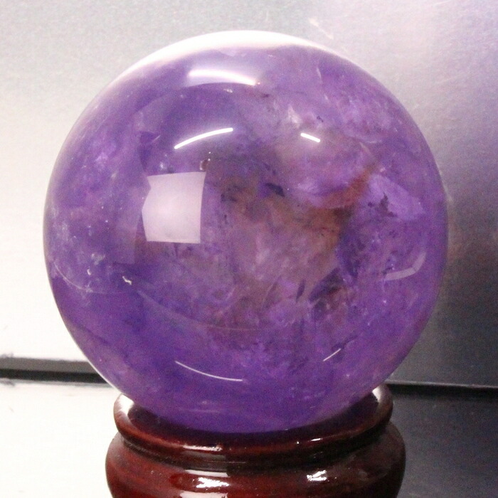 【一級品の輝き 厳選一点物 61mm】アメジスト 丸玉 Amethyst 紫水晶 アメジスト 原石 球体 水晶玉 置物 【台座 台付き】水晶球 丸玉 アメジスト丸玉 天然石 丸玉 人気 おすすめ パワーストーン 一点物 アメジスト｜パワーストーン 天然石 LuLu House