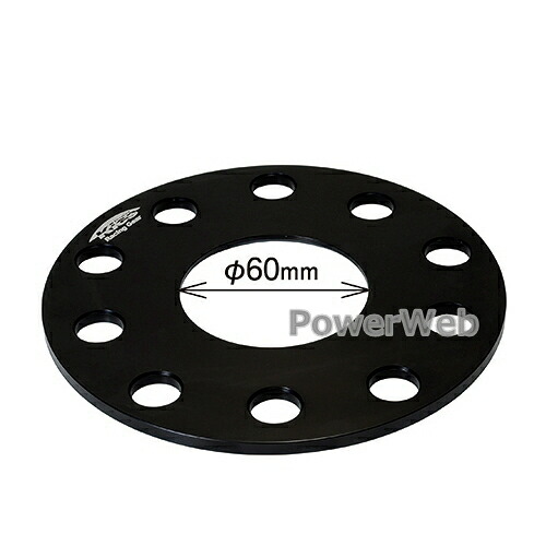 [LP005-2P] KYO-EI レクサス/トヨタ専用 スペーサー 厚み:5mm 内/外径:60mm/148mm HOLE:10Hマルチ PCD:114.3/120 ブラック 入数:2枚｜パワーウェブ２号店