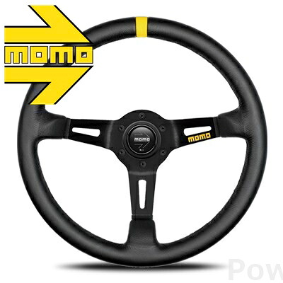 MOMO ステアリング M-68 MOD.08 330mm LEATHER/BLACK SPOKE 330mm モモ モデル08 330mm レザー/ブラックスポーク