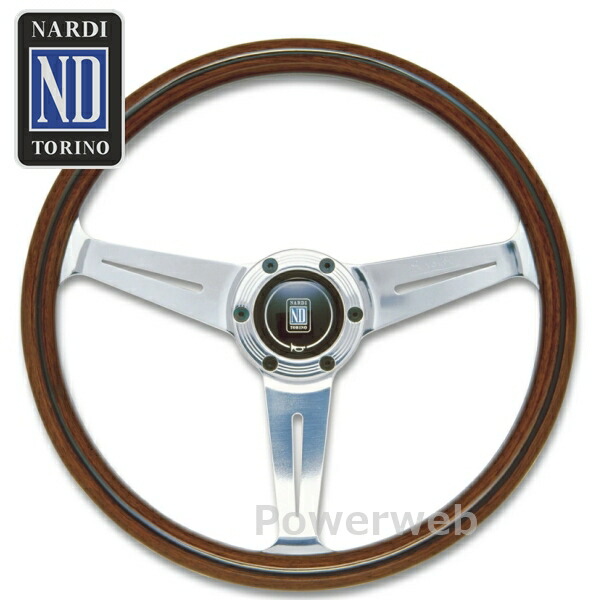 楽天市場】N162 NARDI (ナルディ) Vite ウッド&シルバースポーク 360mm
