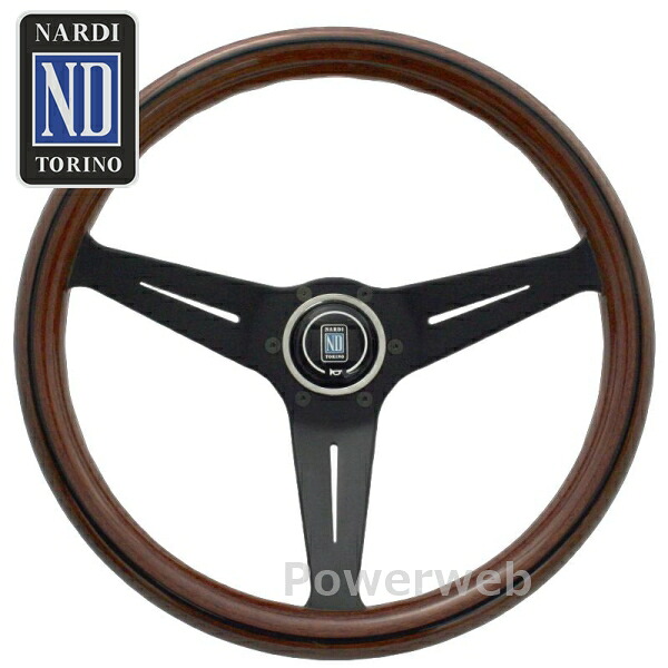 N771 NARDI (ナルディ) クラシックウッド&ブラックスポーク ディープコーン 350mm (オフセット80mm) CLASSIC WOOD ステアリング 【正規品】｜パワーウェブ２号店