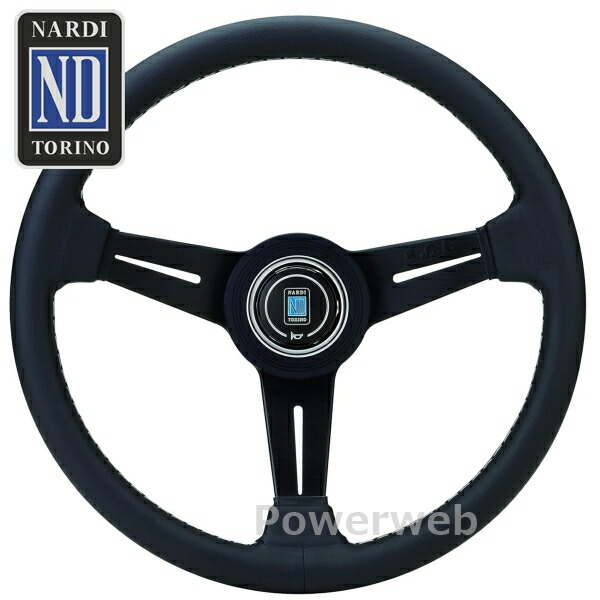 N110 NARDI (ナルディ) ブラックレザー&ブラックスポーク 330mm CLASSIC SMOOTH LEATHER ステアリング 【正規品】