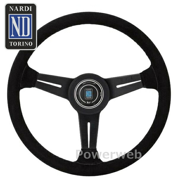 N115 NARDI (ナルディ) ブラックスエード&ブラックスポーク 330mm CLASSIC SUEDE LEATHER ステアリング 【正規品】
