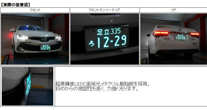 SALE／69%OFF】 RGH-P805 RACING GEAR POWER LED NUMBER 12V車用 メッキ枠なし 1枚入り 字光式  LEDナンバー 乗用車 fucoa.cl