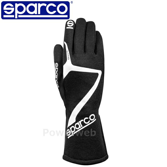 SPARCO LAND (ランド) レーシンググローブ 00136610NR ブラック(NR) M(10) 認証：FIA 8856-2018 スパルコ