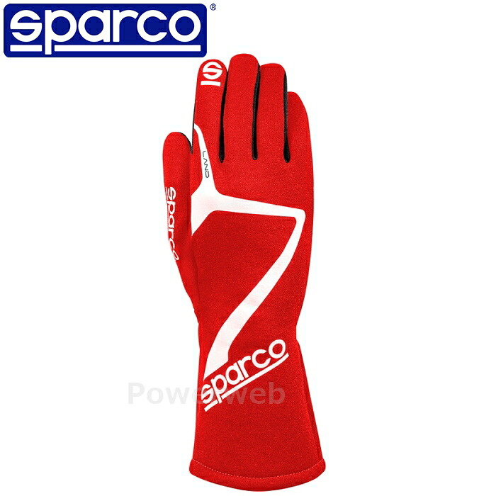 SPARCO LAND (ランド) レーシンググローブ 00136611RS レッド(RS) L(11) 認証：FIA 8856-2018 スパルコ