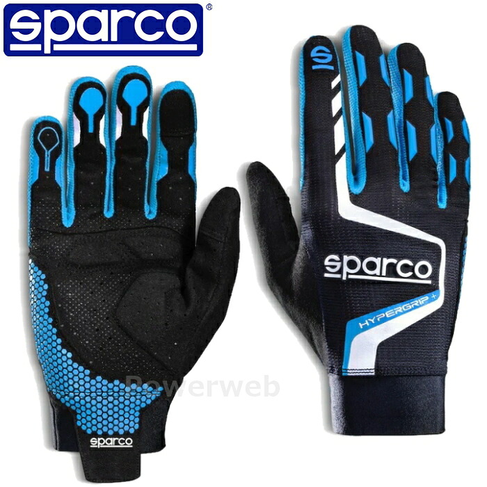 SPARCO HYPER GRIP+ (ハイパーグリップ プラス) ゲーミンググローブ 00209512NRAZ ブラック/ブルー(NRAZ) XL(12) スパルコ