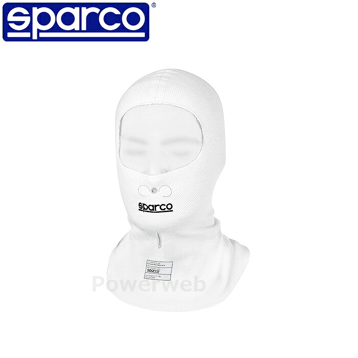 SPARCO PISTA BALACLAVA (ピスタ バラクラバ) フェイスマスク 001409BO ホワイト(BO) 認証：FIA 8856-2018 スパルコ