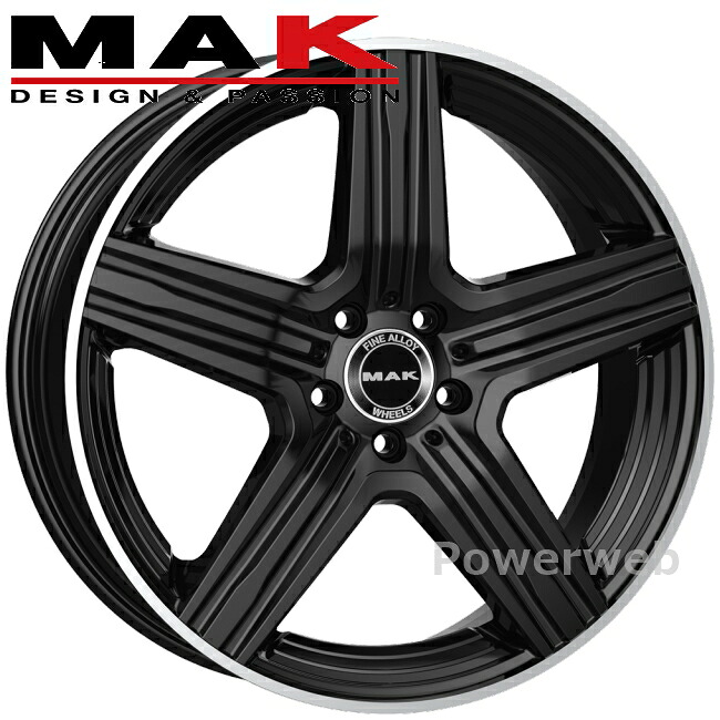 [ホイールのみ単品4本セット] MAK LEWIS 21インチ&times;10.0J PCD：112 穴数：5 インセット：44 グロスブラック・ミラーリング LS1021544112GBMR1445 マック ルイス 阿部商会｜パワーウェブ２号店