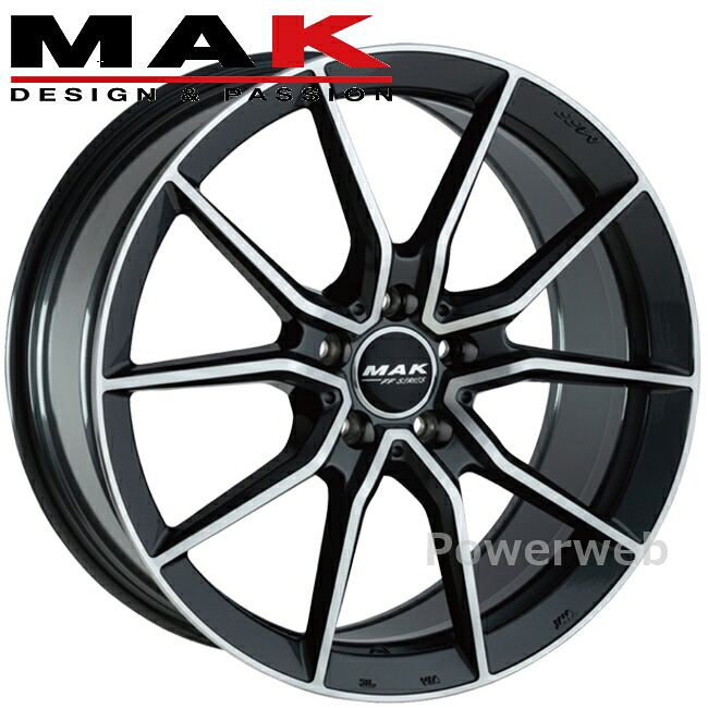 [ホイールのみ単品4本セット] MAK ARGENTO FF 19インチ&times;9.0J PCD：112 穴数：5 インセット：50 ガンメタリックミラー ARFF9019550112GM1445 マック アルジェント エフエフ 阿部商会｜パワーウェブ２号店