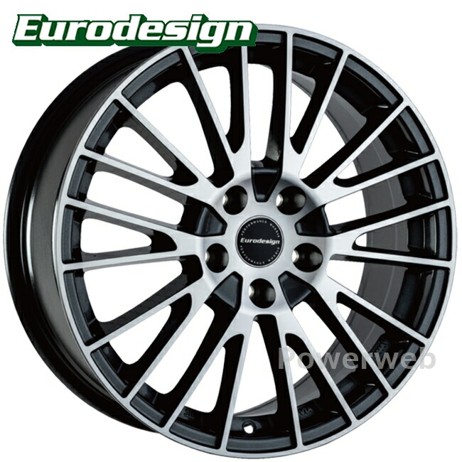 [ホイールのみ単品4本セット] Eurodesign CALWER 17インチ&times;7.0J PCD：108 穴数：5 インセット：50 ガンメタリック+マシニング ECA7017550108T ユーロデザイン カルヴァー 阿部商会｜パワーウェブ２号店