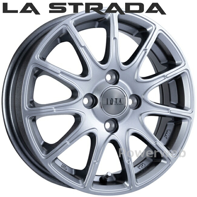 [ホイールのみ単品4本セット] LA STRADA TIRADO IOTA 14インチ×5.0J PCD：100 穴数：4 インセット：35 ハイライトシルバー LOT450C35 ラ ストラーダ ティラード イオタ 阿部商会