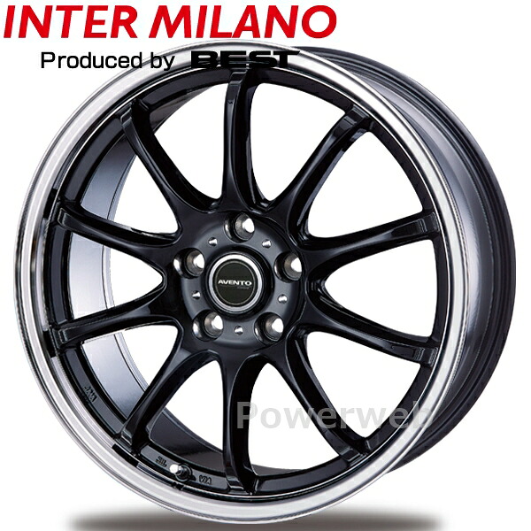 [ホイール1本(単品)] AVENTO FF-10 15インチ×6.0J PCD:114.3 穴数:5 インセット:43 ブラック/リムポリッシュ (BK/RP) BEST (アヴェント FF10)