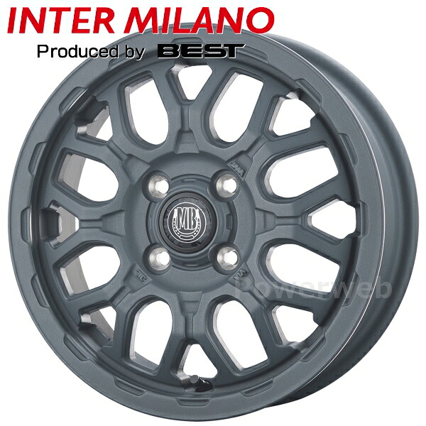 [ホイールのみ単品4本セット] MUD BAHN XR-800M ME 14インチ×4.5J PCD：100 穴数：4 インセット：45 チッピンググレー (CGY) BEST/ベスト マットバーン XR800M ME