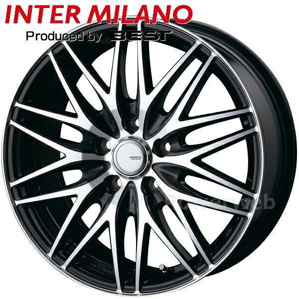 [ホイールのみ単品4本セット] AVENTO MR-10 17インチ×7.0J PCD：114.3 穴数：5 インセット：38 ブラック/ポリッシュ (BK/P) BEST/ベスト アヴェント MR10